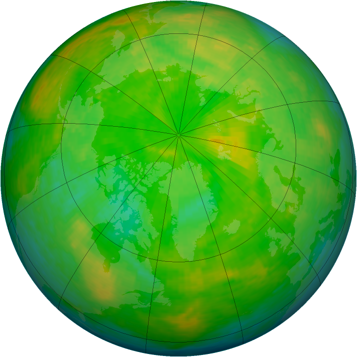 Arctic ozone map for 01 June 1993
